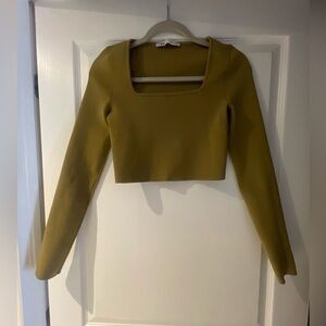 Zara Long Sleeve Crop Top